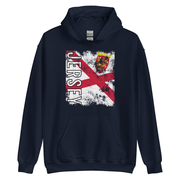 Jersey Flag - Distressed Flag Hoodie