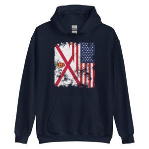 Jersey USA Flag - Half American Hoodie