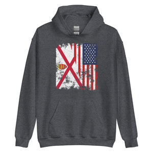 Jersey USA Flag - Half American Hoodie