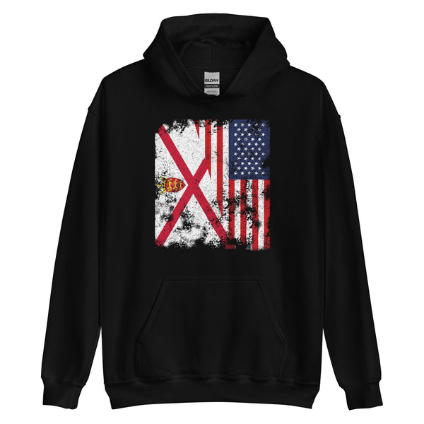 Jersey USA Flag - Half American Hoodie