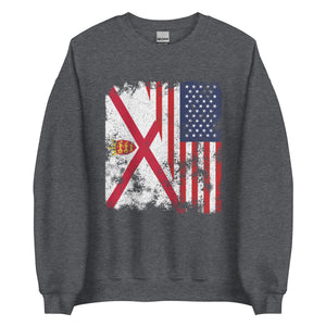 Jersey USA Flag - Half American Sweatshirt