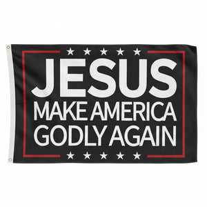 Jesus Make America Godly Again Flag - 90x150cm(3x5ft) - 60x90cm(2x3ft)