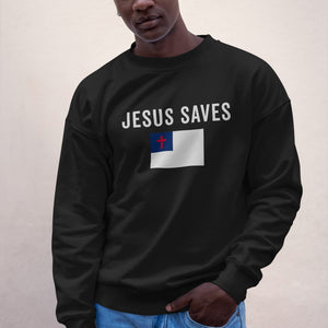 Jesus Saves Christian Flag Sweatshirt