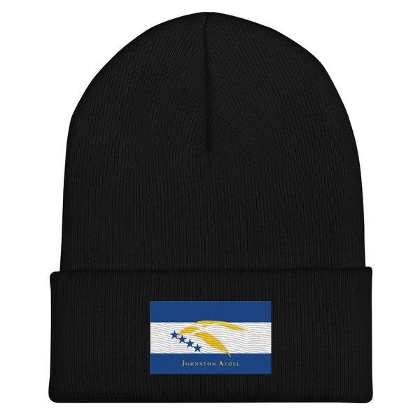 Johnston Atoll Flag Beanie - Embroidered Winter Hat