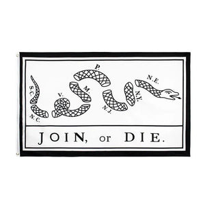 Join Or Die Flag - 90x150cm(3x5ft) - 60x90cm(2x3ft)