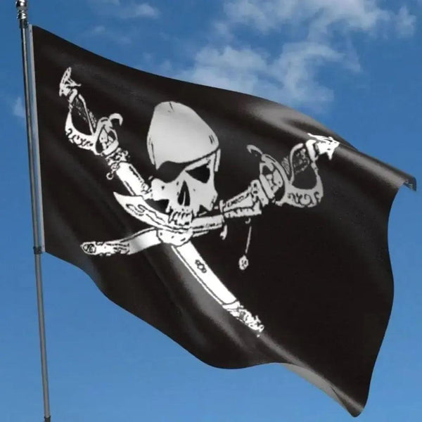 Jolly Roger Pirate Flag - 90x150cm(3x5ft) - 60x90cm(2x3ft)