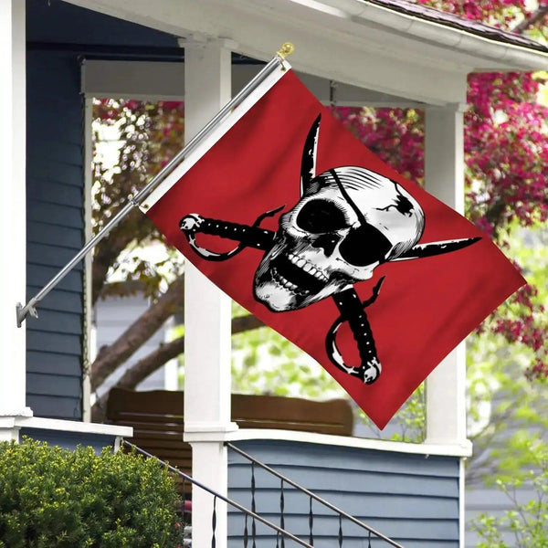 Jolly Roger Pirate Flag - 90x150cm(3x5ft) - 60x90cm(2x3ft)