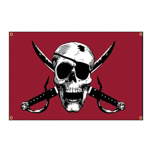 Jolly Roger Pirate Flag - 90x150cm(3x5ft) - 60x90cm(2x3ft)