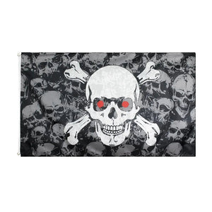 Jolly Roger Pirate Flag - 90x150cm(3x5ft) - 60x90cm(2x3ft)