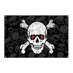 Jolly Roger Pirate Flag - 90x150cm(3x5ft) - 60x90cm(2x3ft)