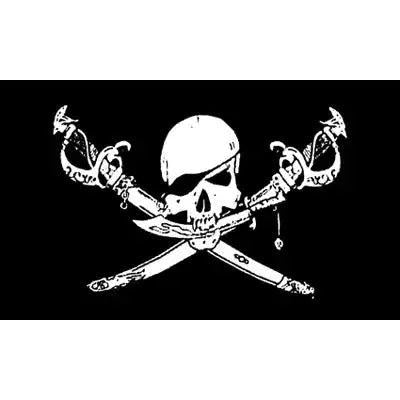 Jolly Roger Pirate Flag - 90x150cm(3x5ft) - 60x90cm(2x3ft)