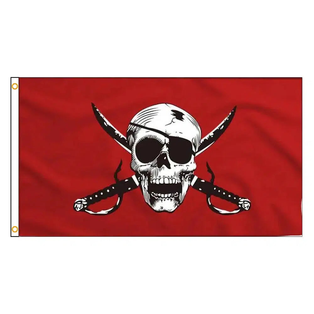 Jolly Roger Pirate Flag - 90x150cm(3x5ft) - 60x90cm(2x3ft)