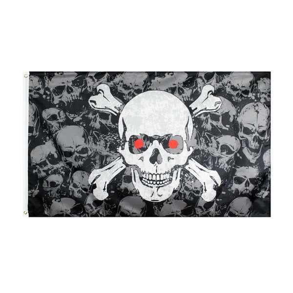 Jolly Roger Pirate Flag - 90x150cm(3x5ft) - 60x90cm(2x3ft)