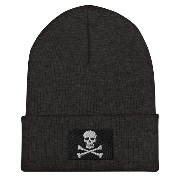 Jolly Roger Pirate Flag Beanie - Embroidered Winter Hat