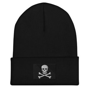 Jolly Roger Pirate Flag Beanie - Embroidered Winter Hat