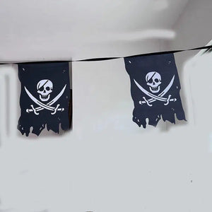 Jolly Roger Pirate Flag Bunting Banner Collection - 30Ft