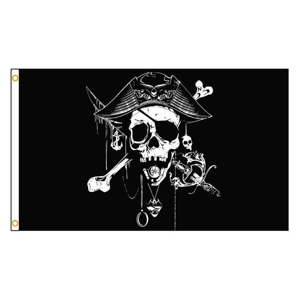 Jolly Roger Pirate Flag Collection - 90x150cm(3x5ft) - 60x90cm(2x3ft)