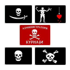 Jolly Roger Pirate Flag Collection - 90x150cm(3x5ft) - 60x90cm(2x3ft)