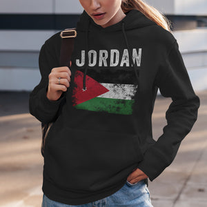Jordan Flag Distressed - Jordanian Flag Hoodie