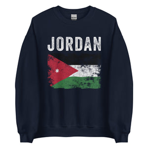 Jordan Flag Distressed - Jordanian Flag Sweatshirt