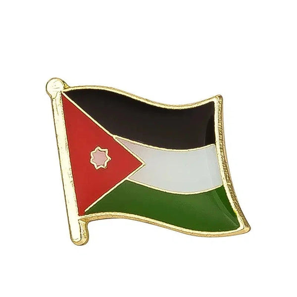 Jordan Flag Lapel Pin - Enamel Pin Flag