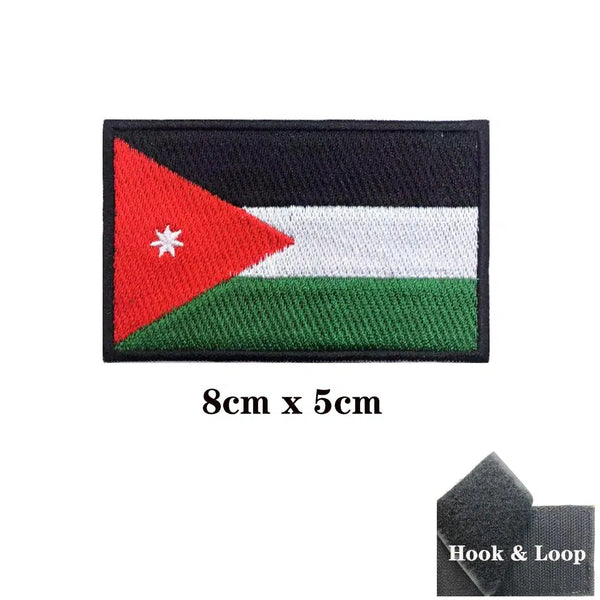 Jordan Flag Patch - Iron On/Hook & Loop Patch