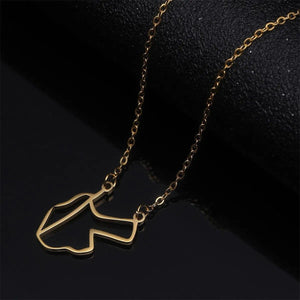 Jordan & Israel Map Necklace