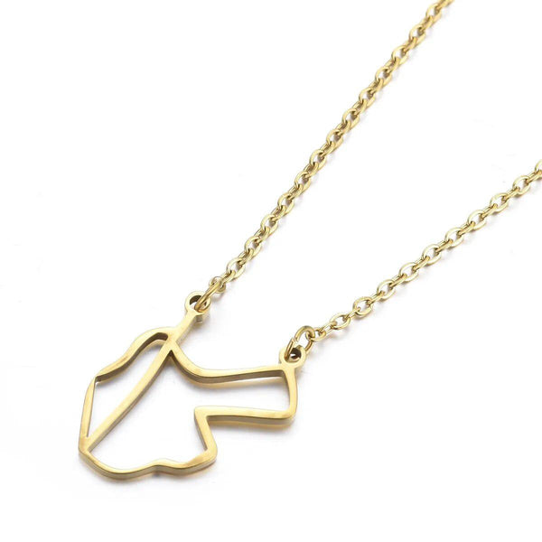 Jordan & Israel Map Necklace