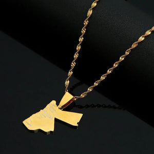 Jordan Map Necklace