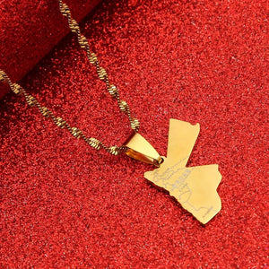 Jordan Map Necklace