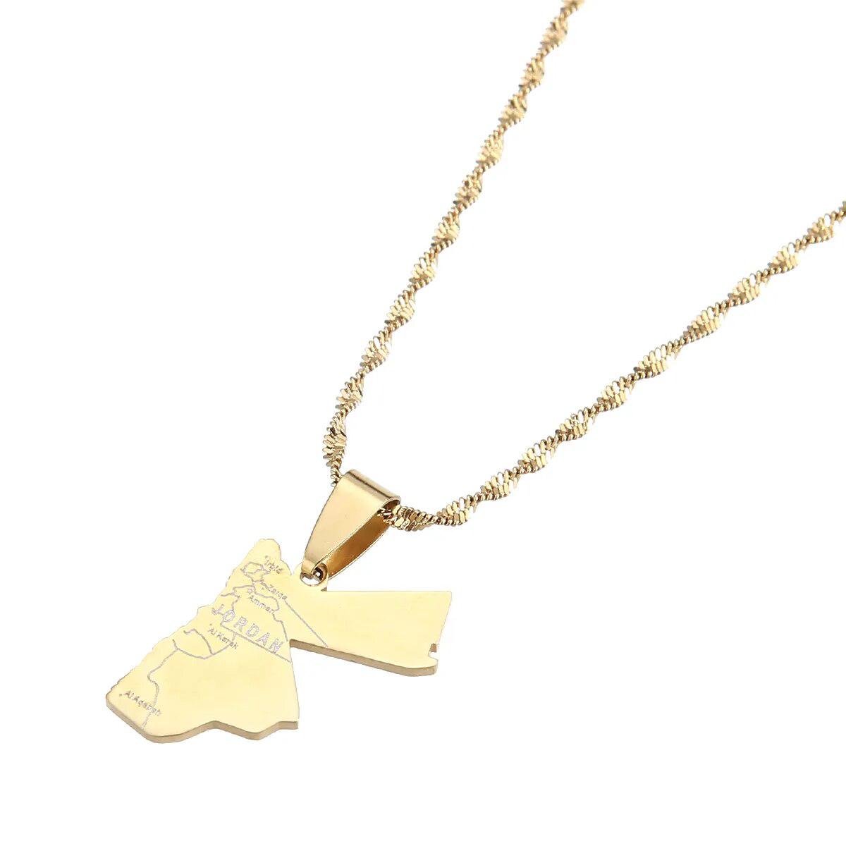 Jordan Map Necklace