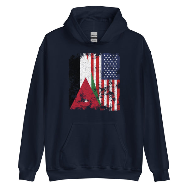 Jordan USA Flag - Half American Hoodie