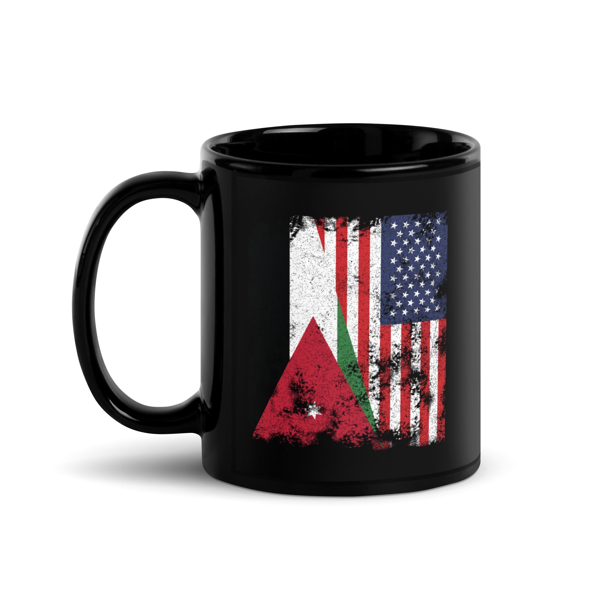 Jordan USA Flag - Half American Mug