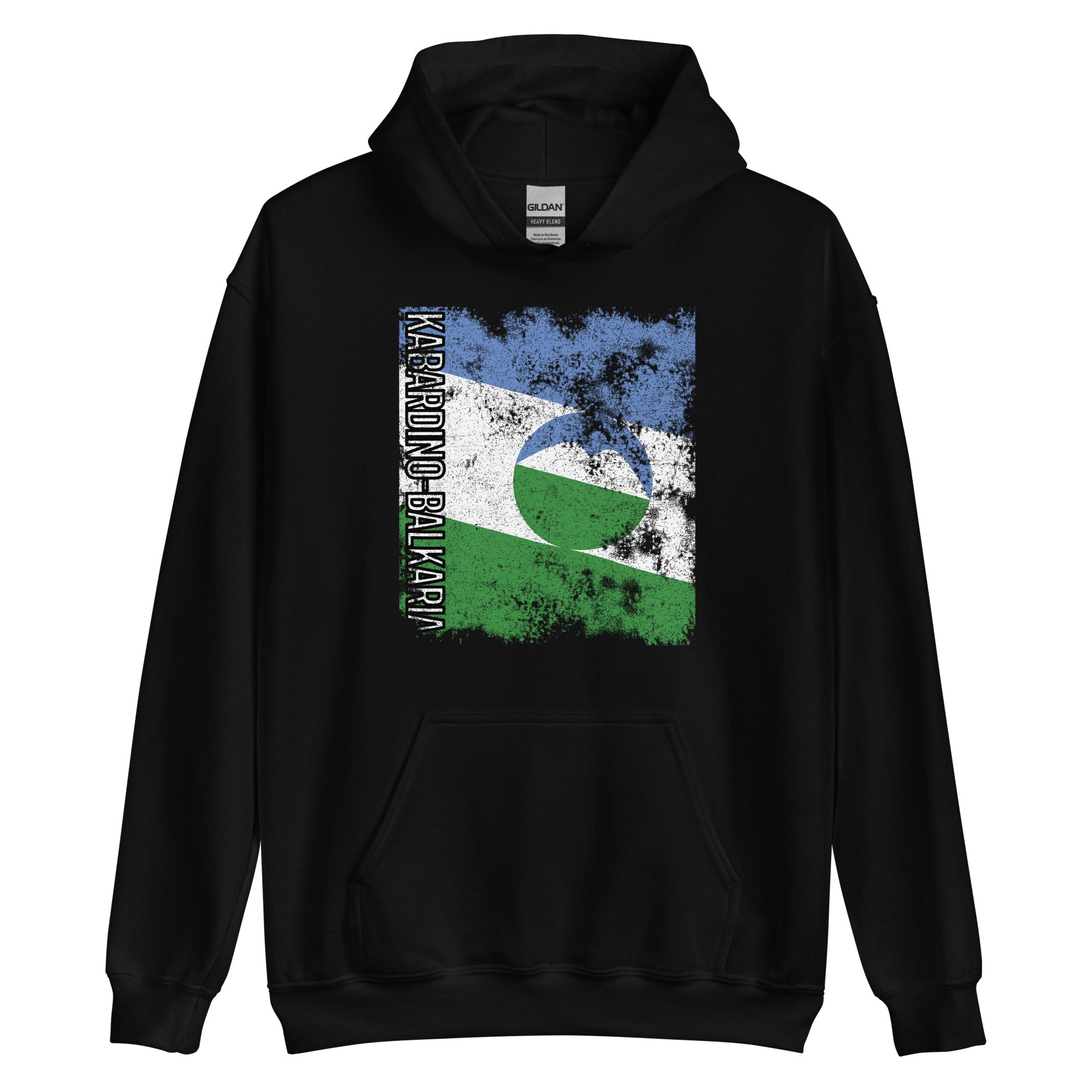 Kabardino Balkaria Flag - Distressed Flag Hoodie