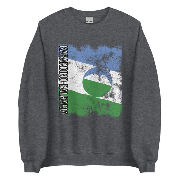 Kabardino Balkaria Flag - Distressed Flag Sweatshirt