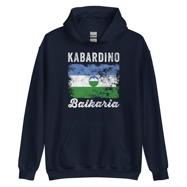 Kabardino Balkaria Flag Distressed Hoodie