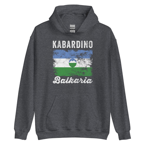 Kabardino Balkaria Flag Distressed Hoodie