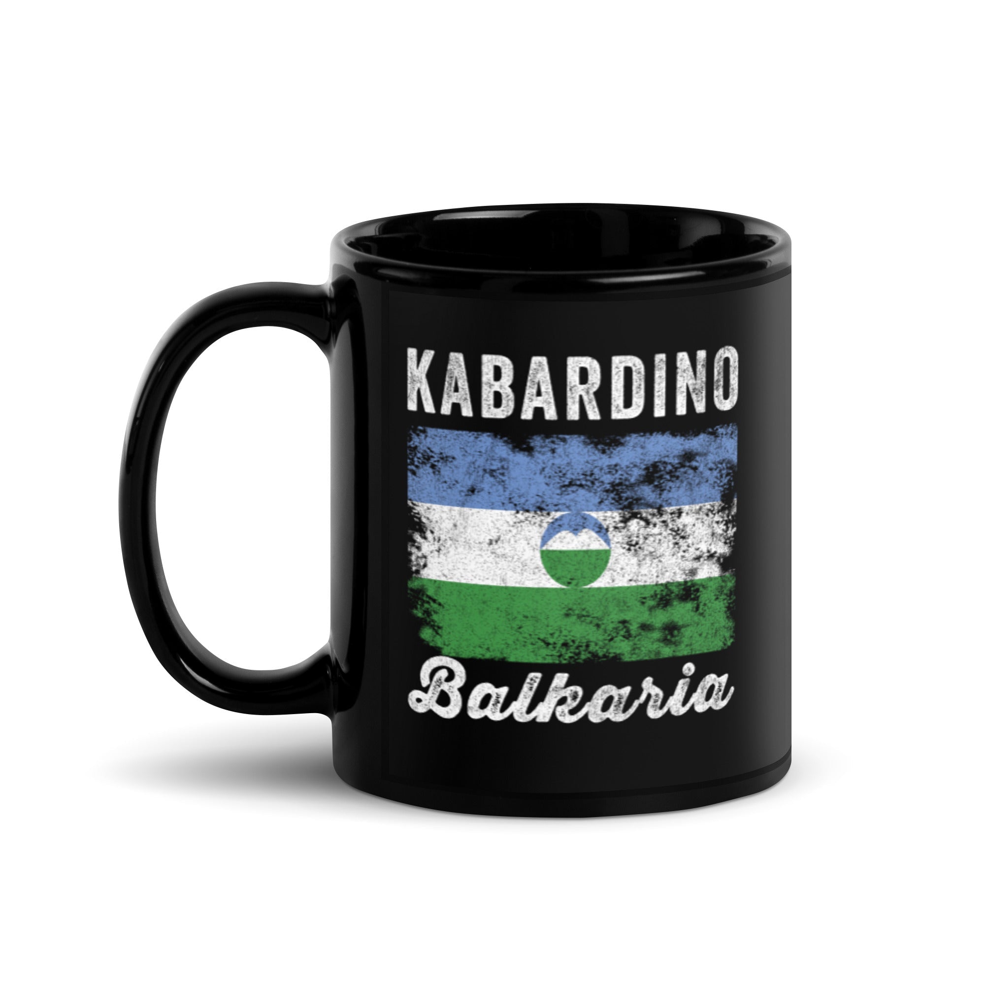 Kabardino Balkaria Flag Distressed Mug