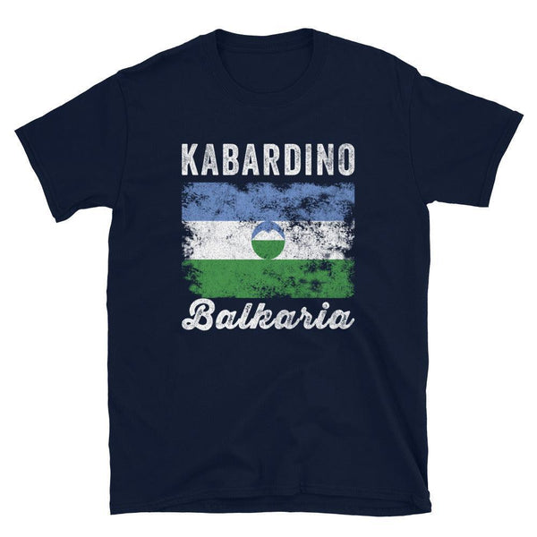 Kabardino Balkaria Flag Distressed T-Shirt