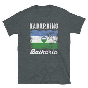 Kabardino Balkaria Flag Distressed T-Shirt