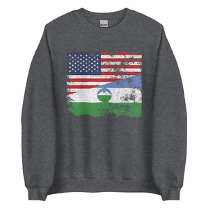 Kabardino Balkaria USA Flag Sweatshirt