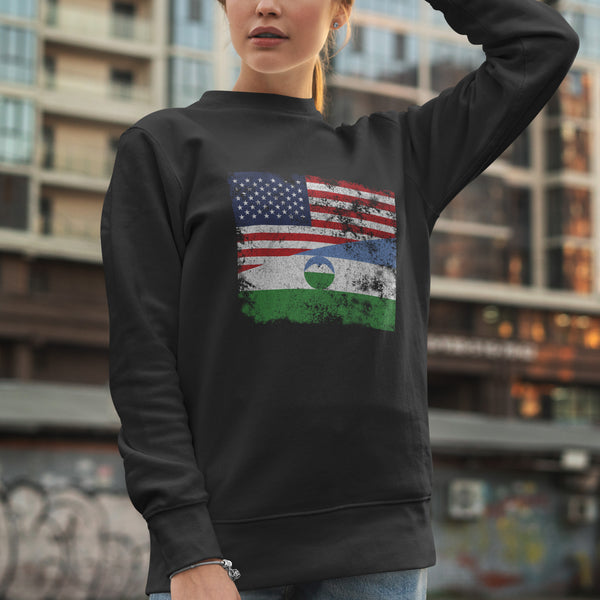Kabardino Balkaria USA Flag Sweatshirt
