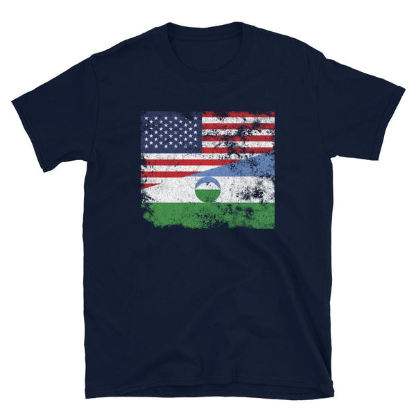 Kabardino Balkaria USA Flag T-Shirt