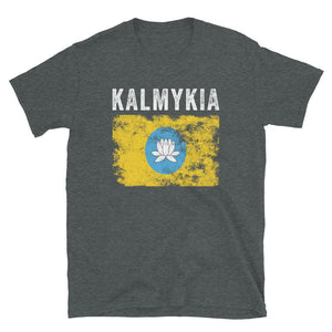 Kalmykia Flag Distressed - Kalmyk Flag T-Shirt