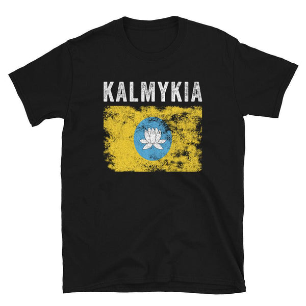 Kalmykia Flag Distressed - Kalmyk Flag T-Shirt