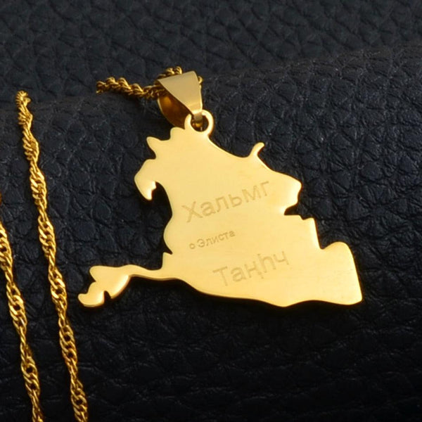 Kalmykia Map Necklace