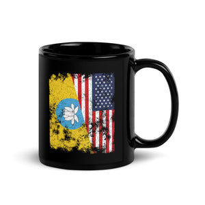 Kalmykia USA Flag - Half American Mug