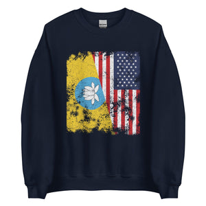 Kalmykia USA Flag - Half American Sweatshirt