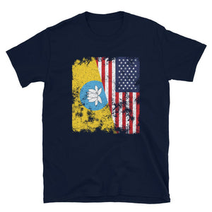 Kalmykia USA Flag - Half American T-Shirt