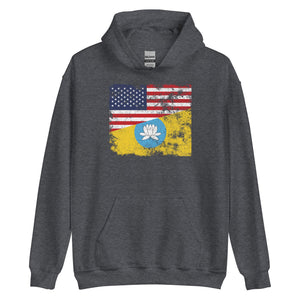 Kalmykia USA Flag Hoodie